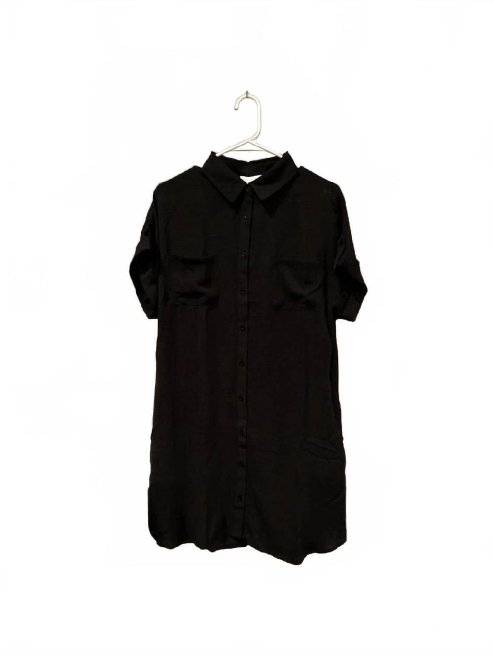 NEW SHE + SKY women's cuffed sleeve dress with pockets in navy